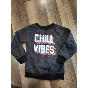 Garanimal "Chill Vibe" Black Crew Neck Pull Over Sweater Toddler Boy Size 3T